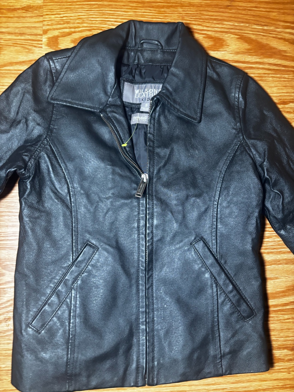 Wilsons Kid’s Leather Black Faux Leather Bomber Jacket